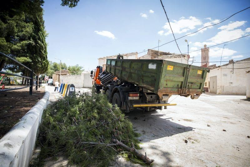 Efectos de la tormenta en Longares