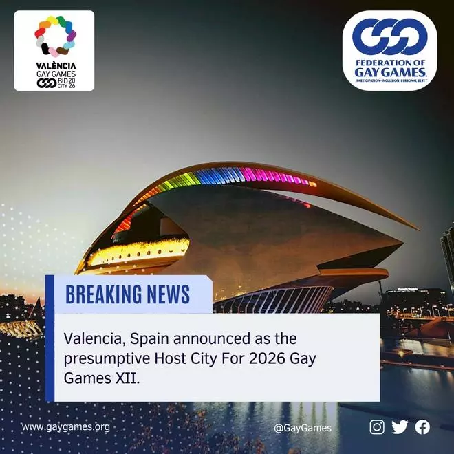 València, sede de los juegos: qué son y cuándo se celebrarán los Gay Games