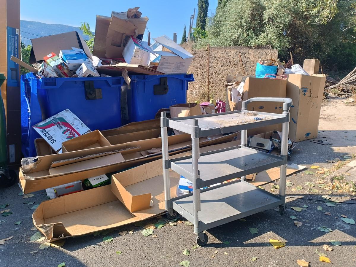 Acumulación de basura en Sóller.