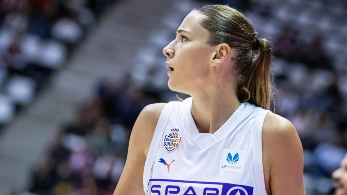 Axelle Merceron, en un partido con el Spar Girona