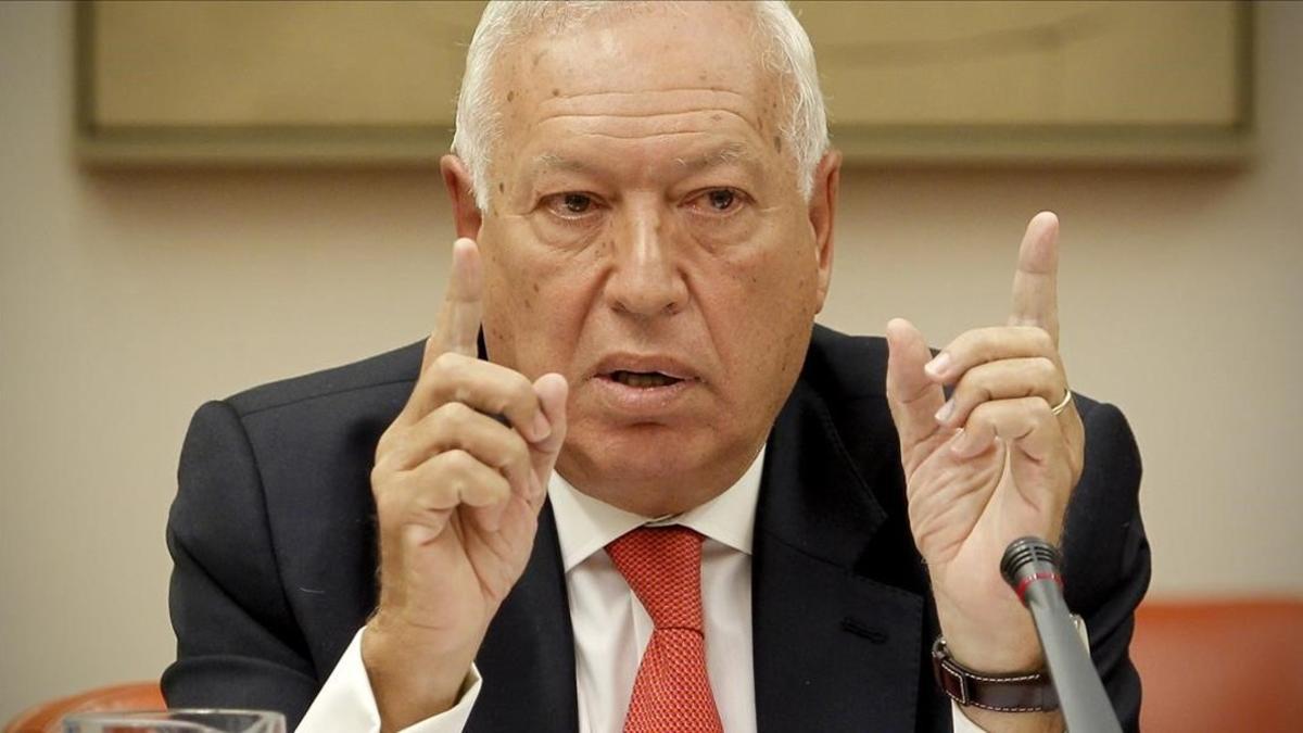 El ministro de Asuntos Exteriores, José Manuel García Margallo, en una comparecencia reciente en comisión.