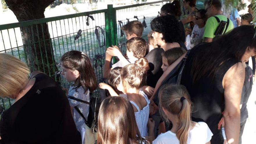 Imagen del acto de protesta esta tarde en Muro.