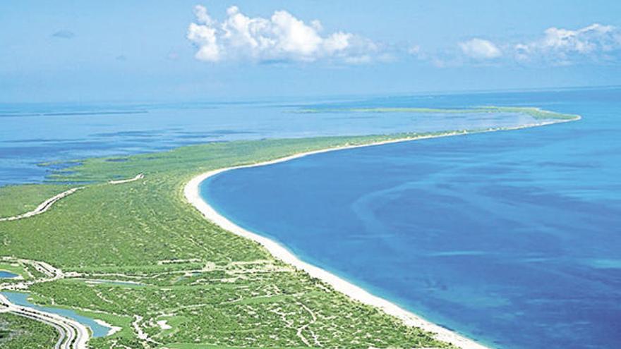 Vista parcial de la zona de Playa Mujeres, en Cancún, donde se prevé el nuevo Ushuaïa.