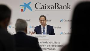 El consejero delegado de CaixaBank, Gonzalo Gortázar, presenta los resultados de la entidad del primer trimestre de 2026.