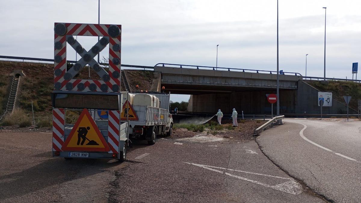 Obras en una carretera.