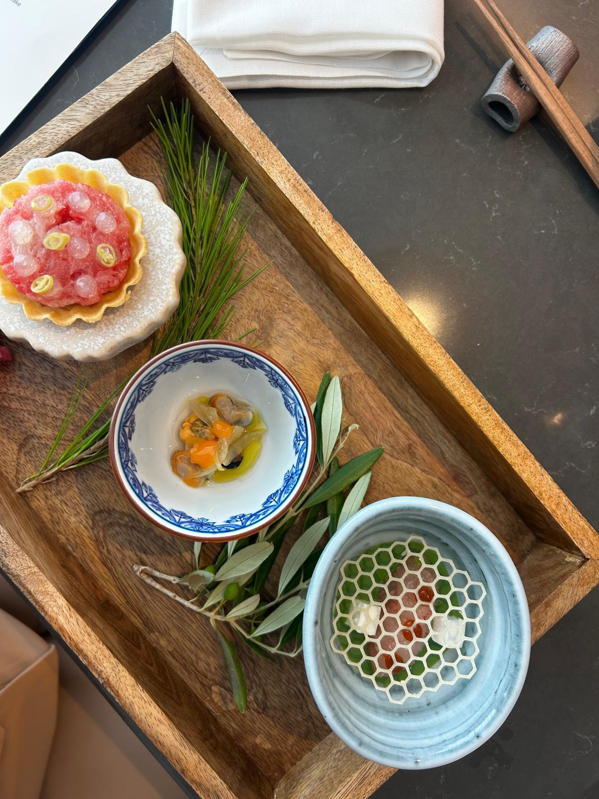 Algunos de los platos de "Onami"