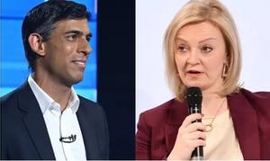 Rishi Sunak y Liz Truss.