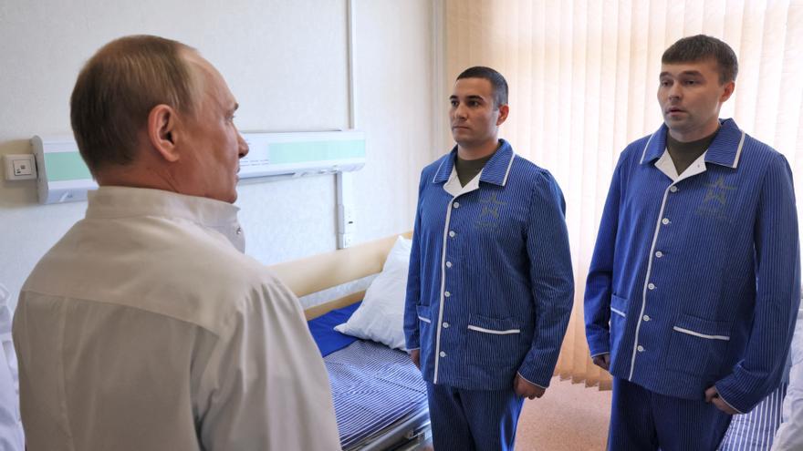Primera visita de Putin a militares heridos en la guerra de Ucrania