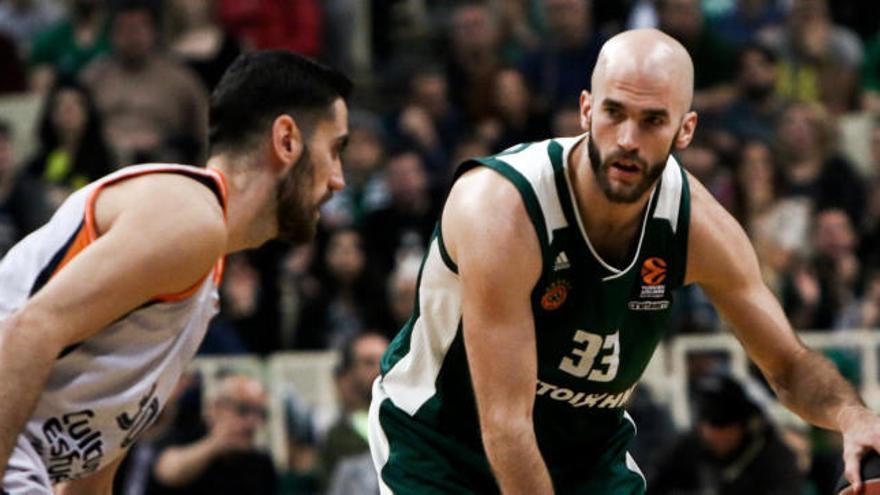 Encuentro entre los taronja y el Panathinaikos.