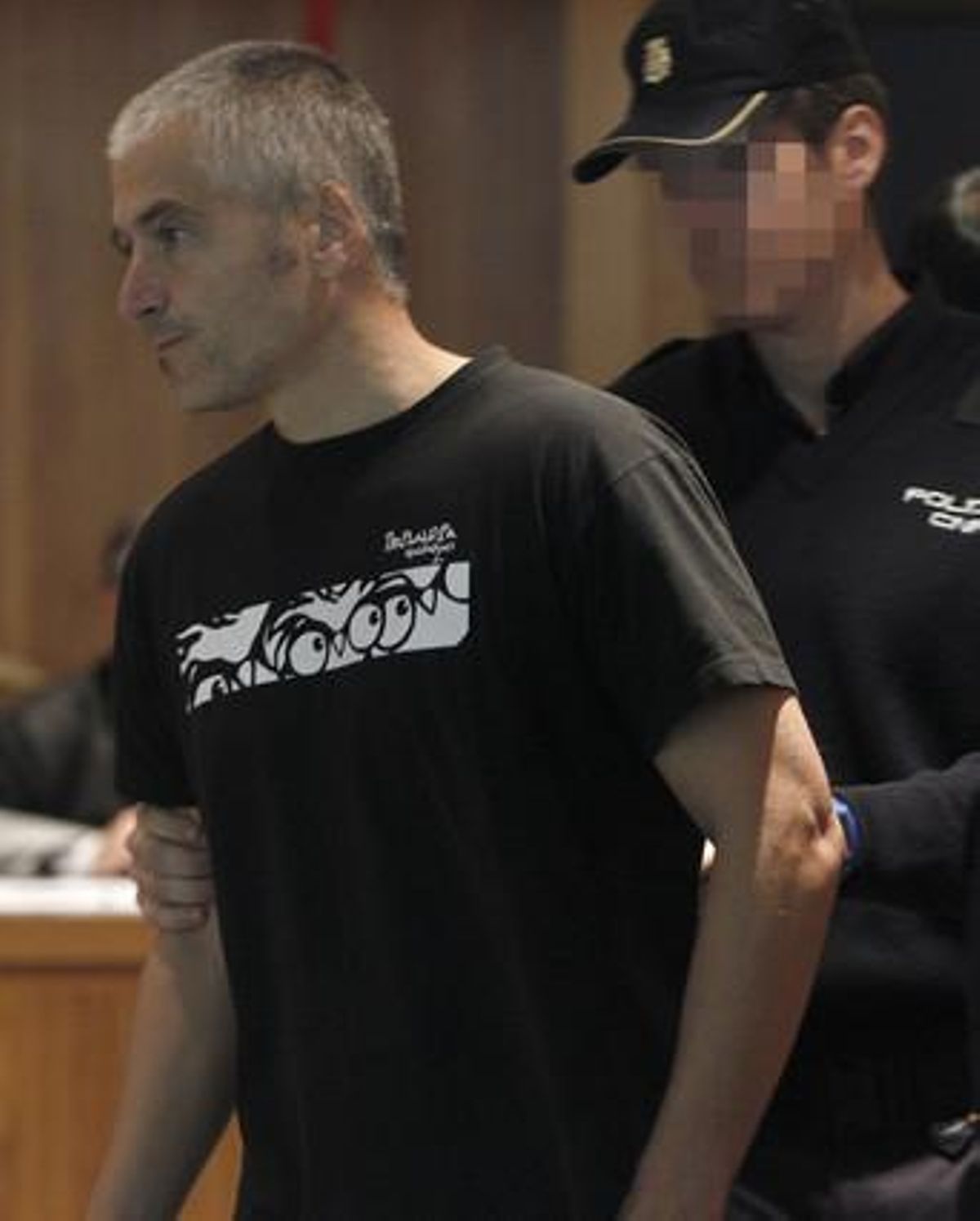L’exdirigent etarra Francisco Javier García Gaztelu, Txapote el 4 de novembre a l’arribar al judici de l’Audiència Nacional. L’exdirigent etarra Francisco Javier García Gaztelu, Txapote el 4 de novembre a l’arribar al judici de l’Audiència Nacional.