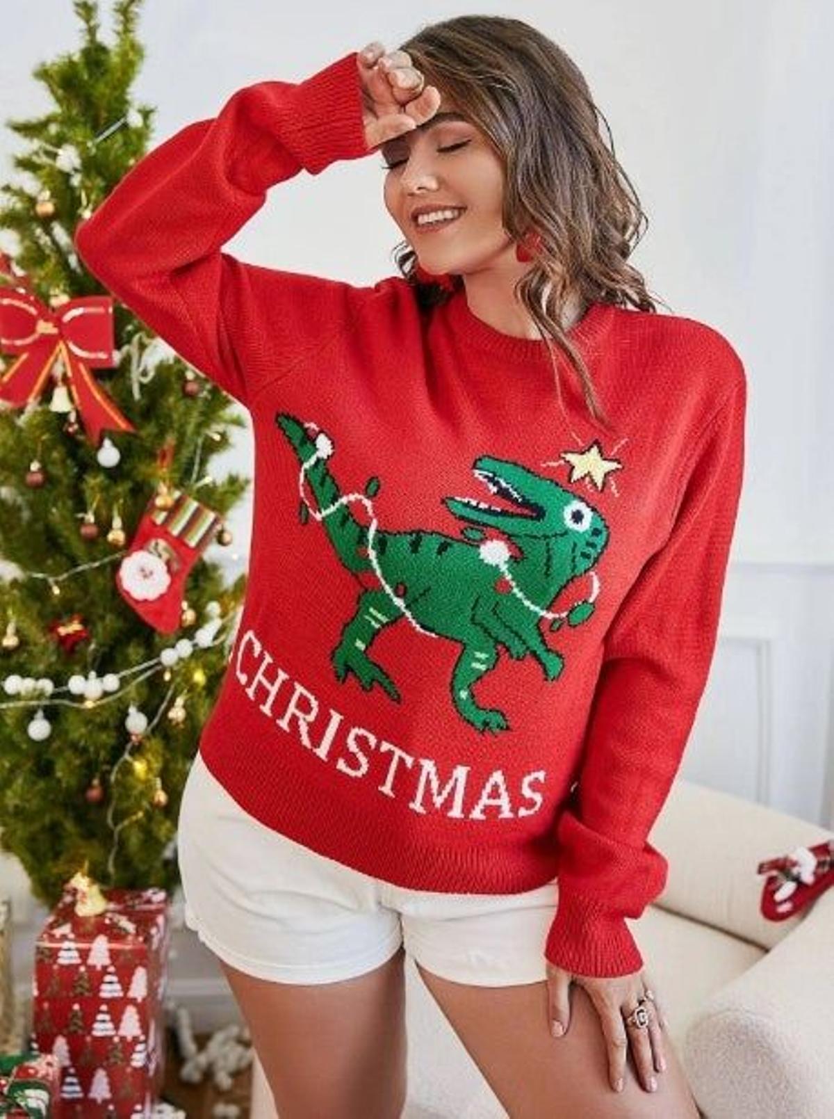 Jersey de Shein con dinosaurio (Precio: 25 euros)