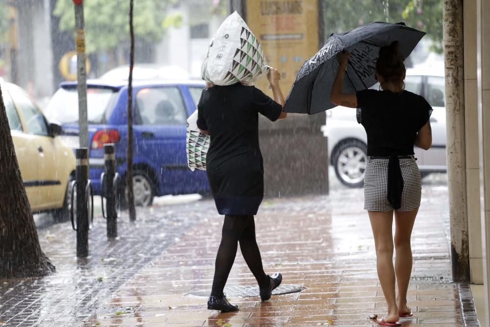 Imágenes de la lluvia en Murcia