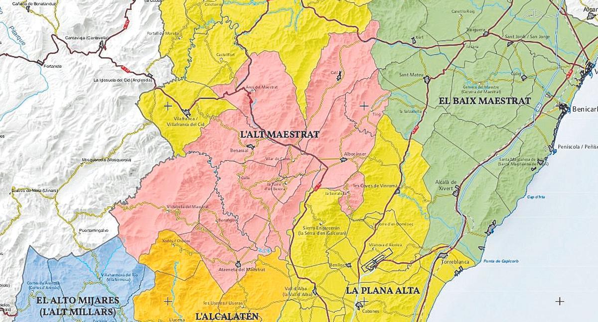 Otras de las comarcas alteradas son els Port y l'Alt Maestrat