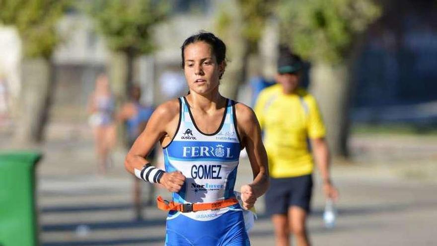 Carmen Gómez, en una prueba disputada en Pontevedra. // G. Santos