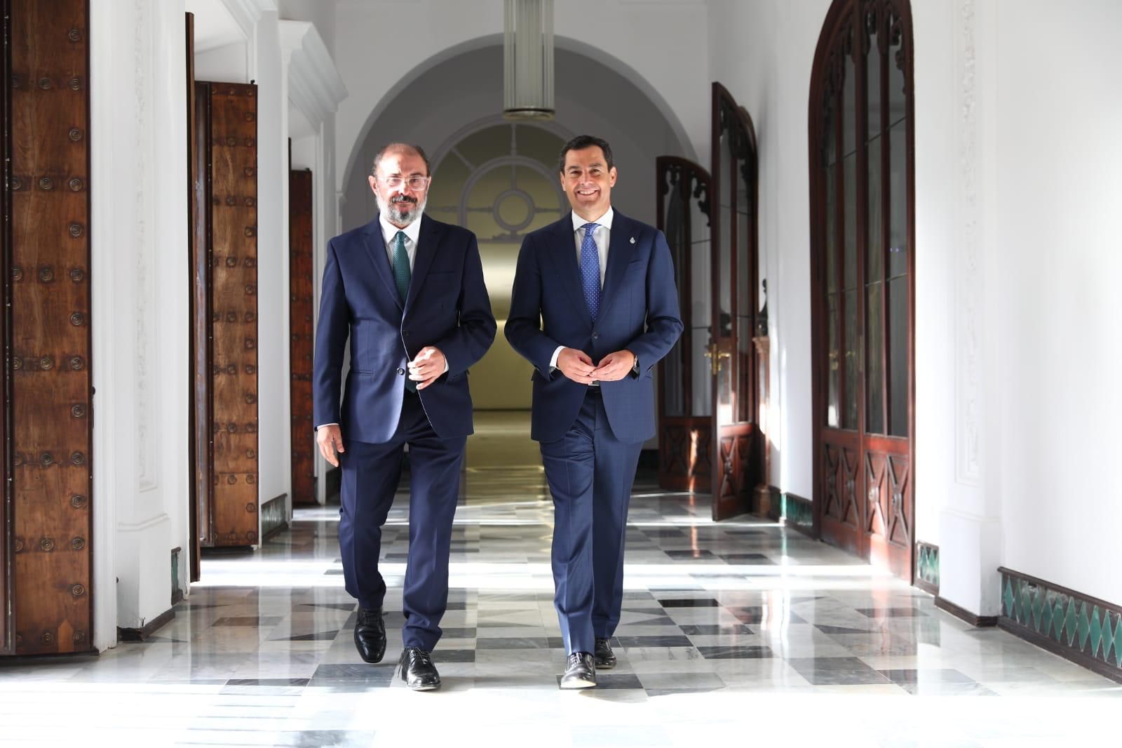 Encuentro entre Bonilla y Lambán en Sevilla