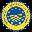 El logo de la UE para las Indicaciones Geográficas Protegidas.