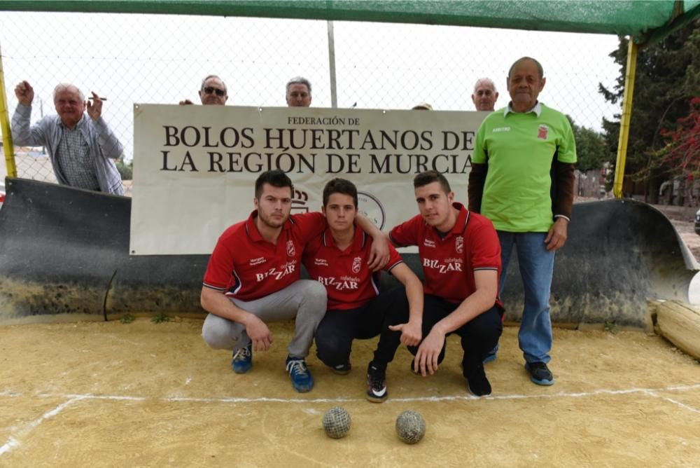 Campeonato Regional de Bolos Huertanos: La Derecha prolonga su reinado