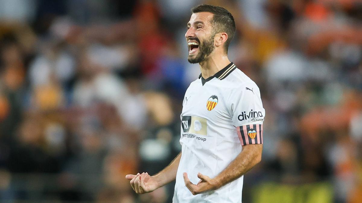 Gayà, celebrando su gol frente al Cádiz