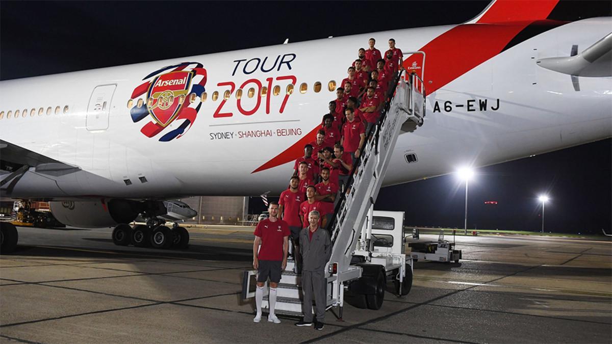 El Arsenal arrancó la gira que le llevará por Australia y China