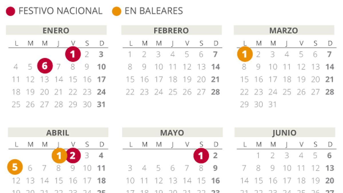 Calendario laboral Baleares 2021