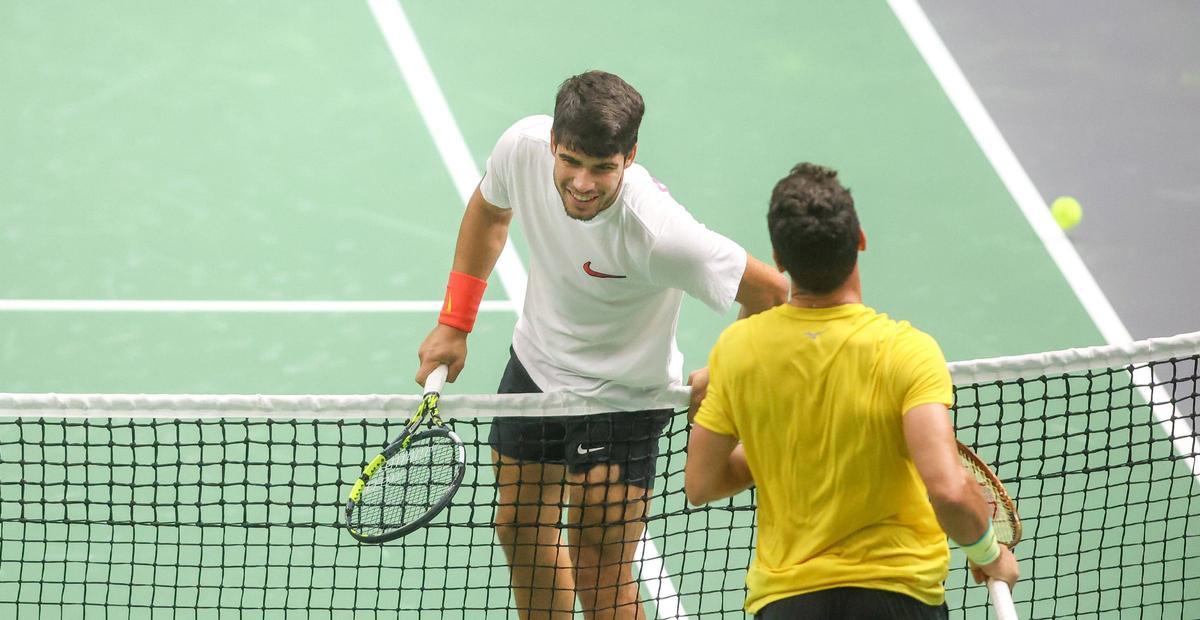 Copa Davis en València: España entrena por segundo día en La Fonteta