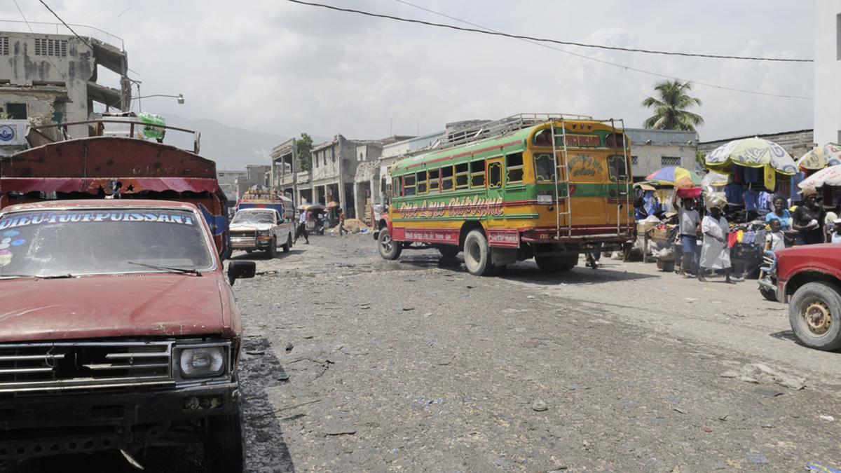Un autobús en Haití.