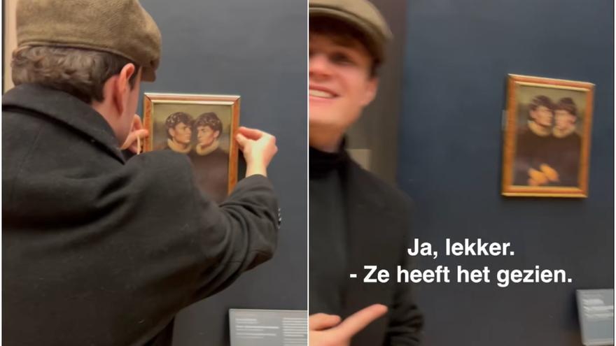 Dos tiktokers fan la guitza a la seguretat del Louvre i pengen un quadre seu a la sala de la Gioconda