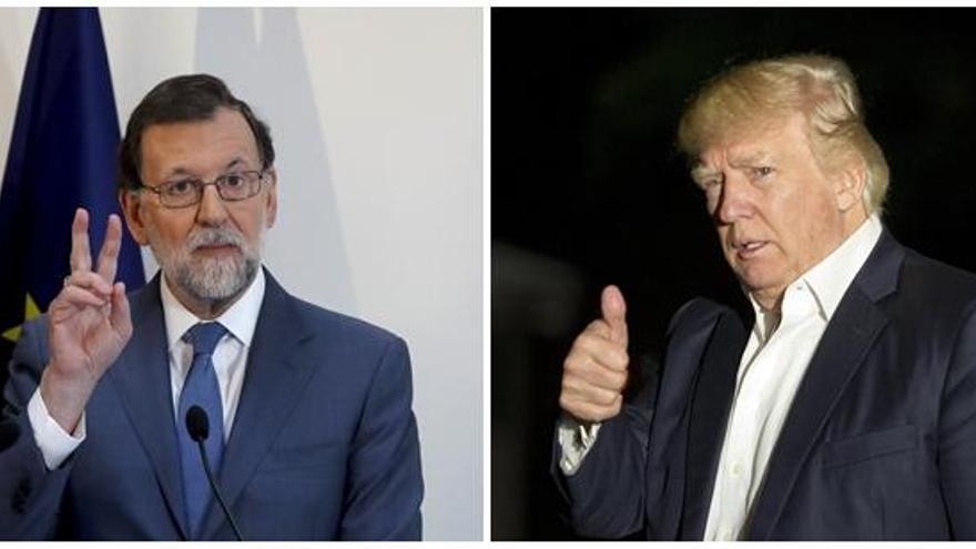 Mariano Rajoy y Donald Trump.