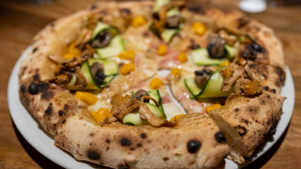 La pizza "Camí de bosc" elaborada per Eloi Torrent.