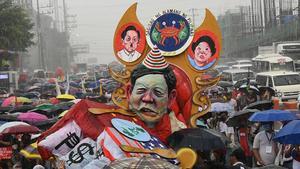 Protestas en Filipinas antes del primer discurso del estado de la nación de Marcos