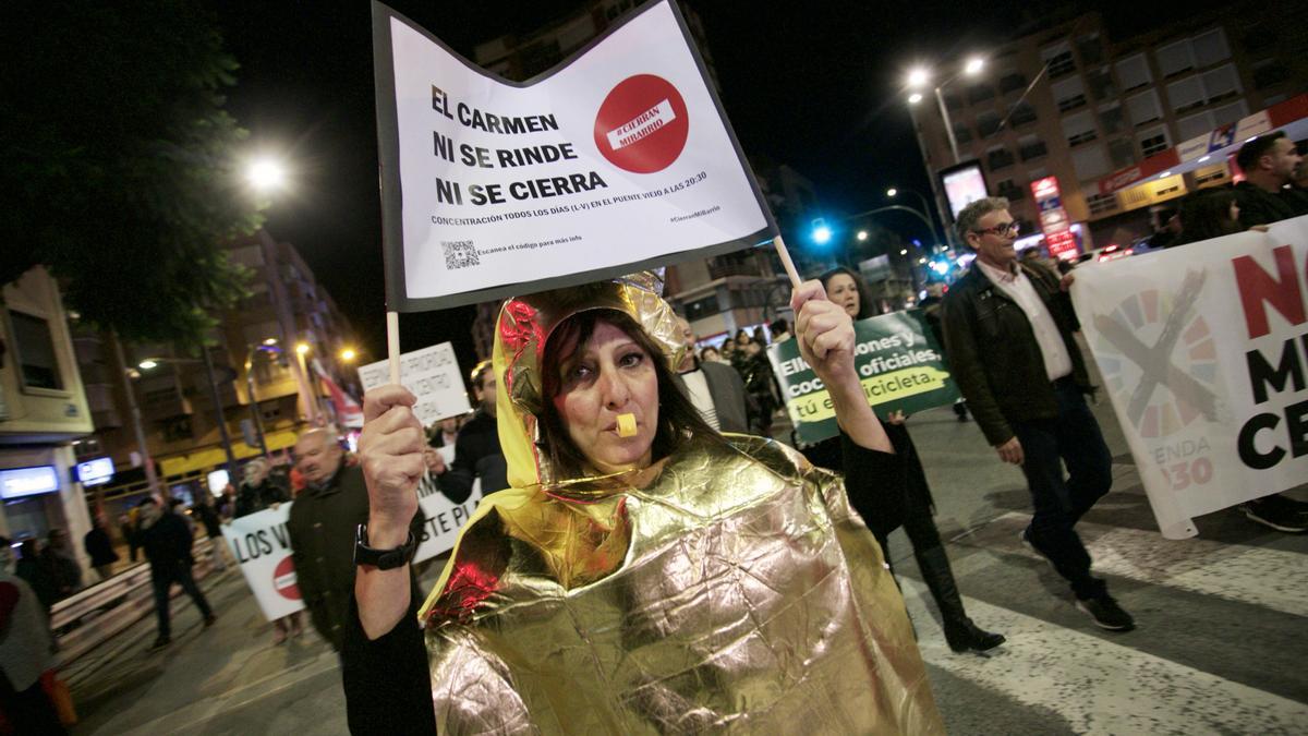 Manifestación vecinal contra los planes de movilidad, el pasado sábado