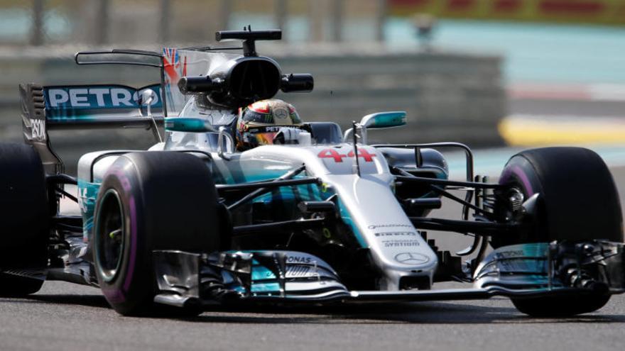 Lewis Hamilton, en el circuito de Yas Marina