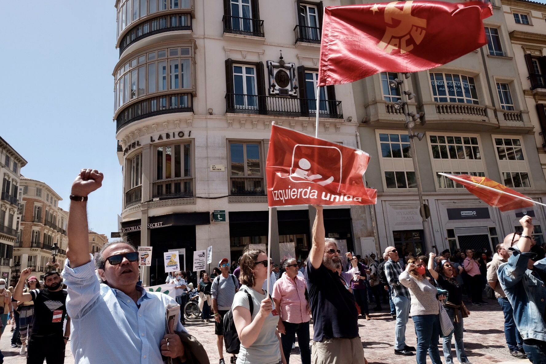 Las imágenes de la manifestación del 1 de mayo en Málaga