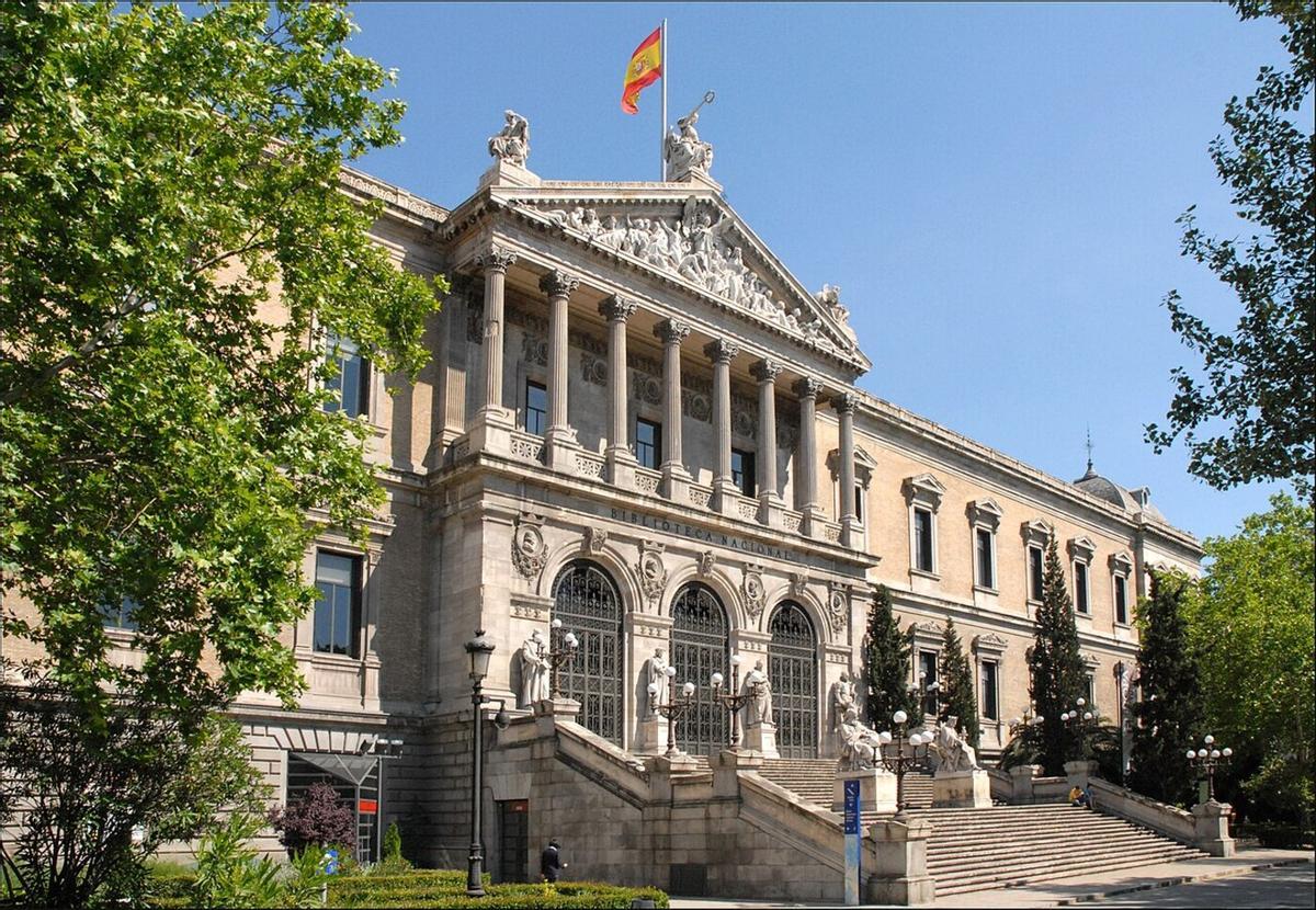 La fachada de la Biblioteca Nacional de España, en una imagen de archivo.