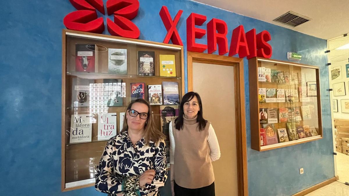 As bibliotecarias Reme Vázquez e Aurora Prieto, durante a súa participación como xurado nos Premios Xerais de Novela 2025.