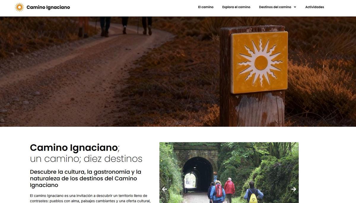 Imatge de la nova pàgina web del Camí Ignasià