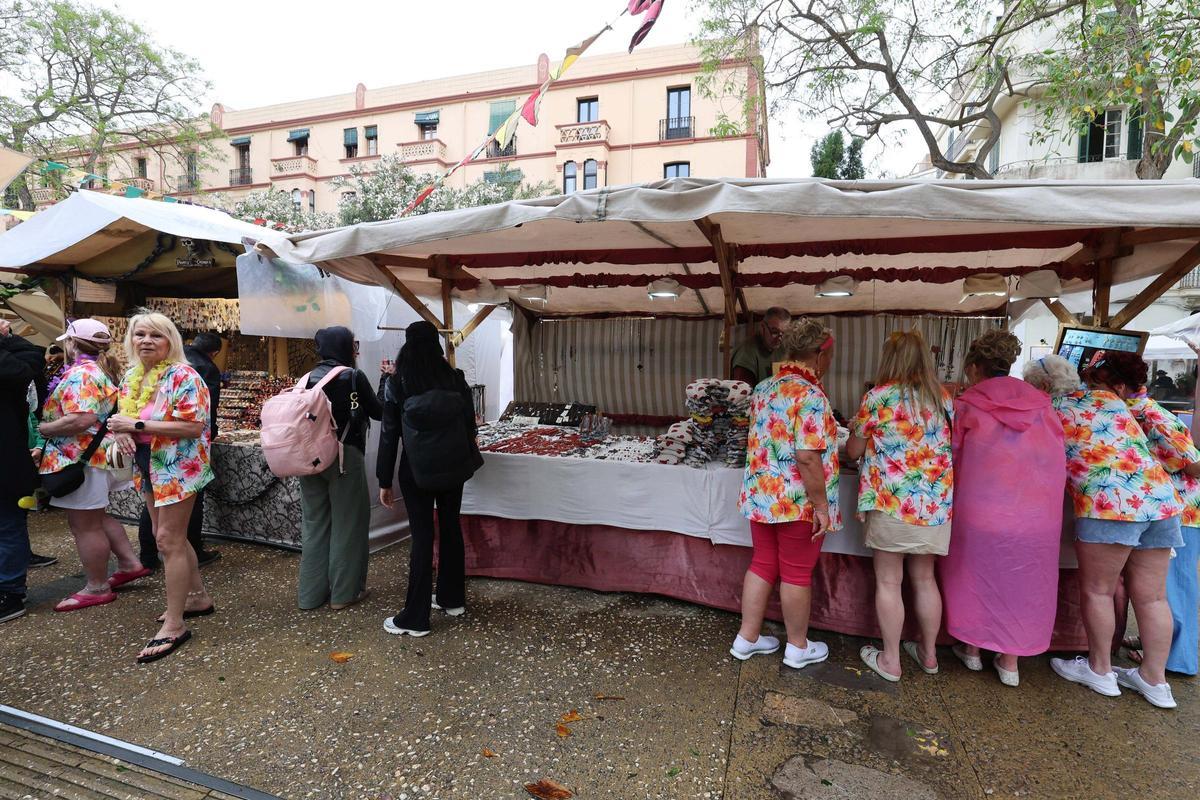 Lluvia y viento en la jornada del sábado en la Ibiza Medieval