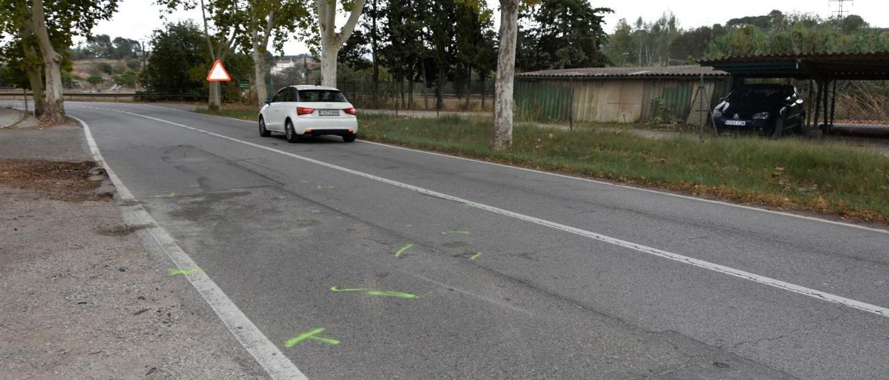 El punt de l'accident mortal que es va produir aquest diumenge a la carretera del Xup