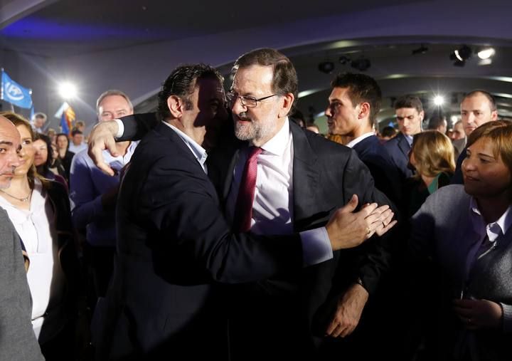 Spanish Prime Minister and People's Party (PP) leader Mariano Rajoy attends a campaign rally for Spain's general election in Valencia