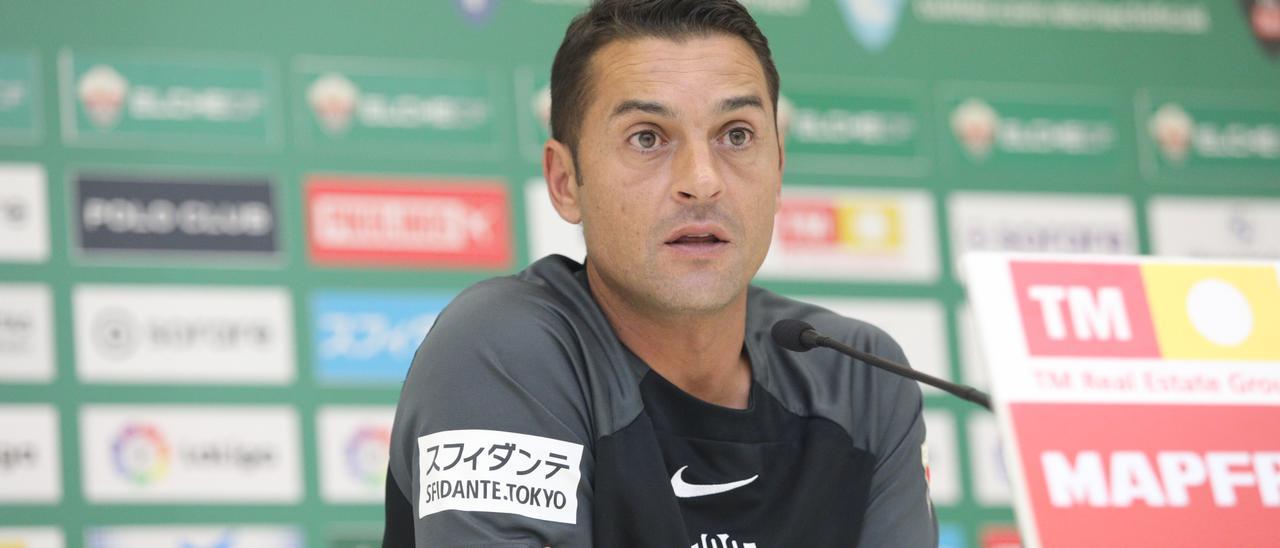 Francisco, en la sala de Prensa del estadio Martínez Valero