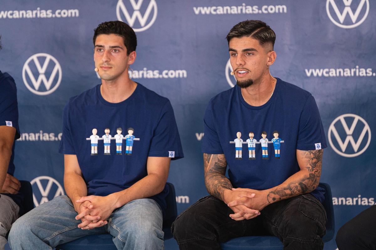 Presentación de Víctor Moreno, Neal Viereck y Grant-Leon Ranos, jugadores del CD Tenerife