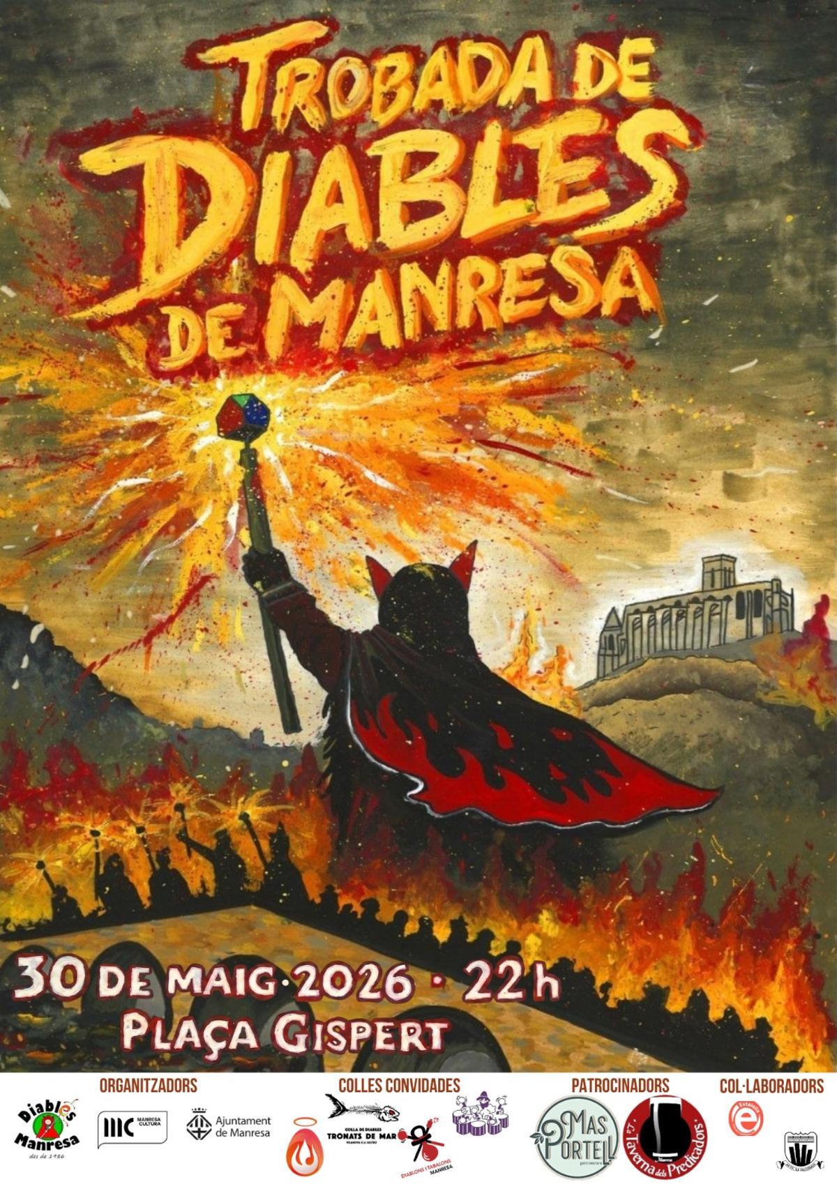 Cartell de la Trobada de Diables de Manresa d'aquest dissabte, 30 de maig
