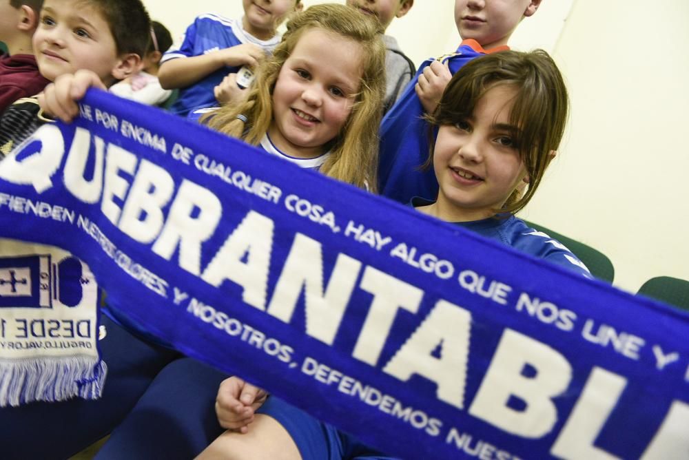 Visita del Real Oviedo al colegio de Villafría