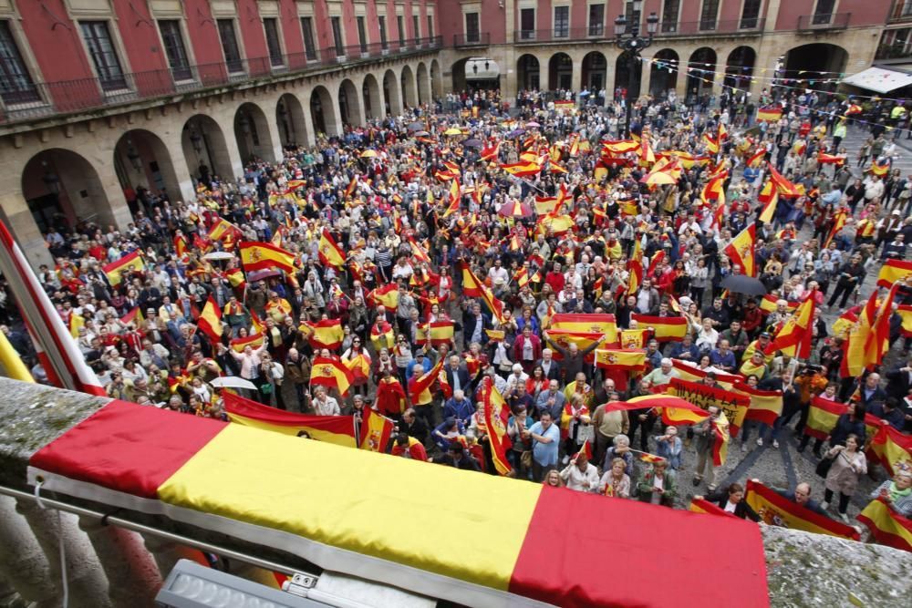 Manifestación en Gijón por la unidad de España