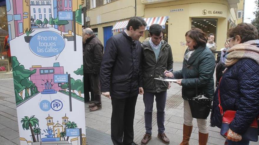 El PP recoge firmas para impedir el cambio de cinco calles ‘franquistas’