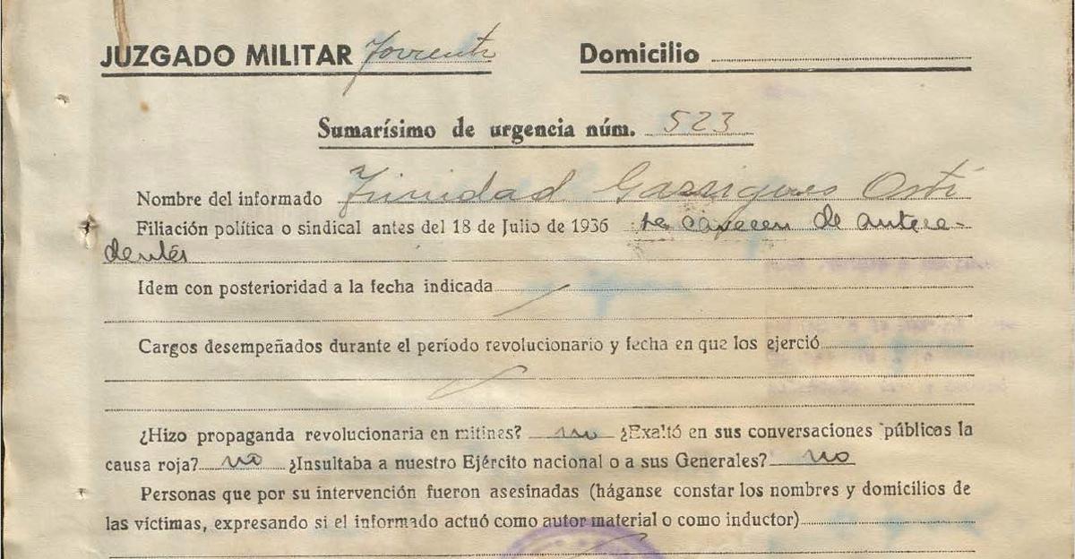 Informe del alcsalde de Torrent de entonces.