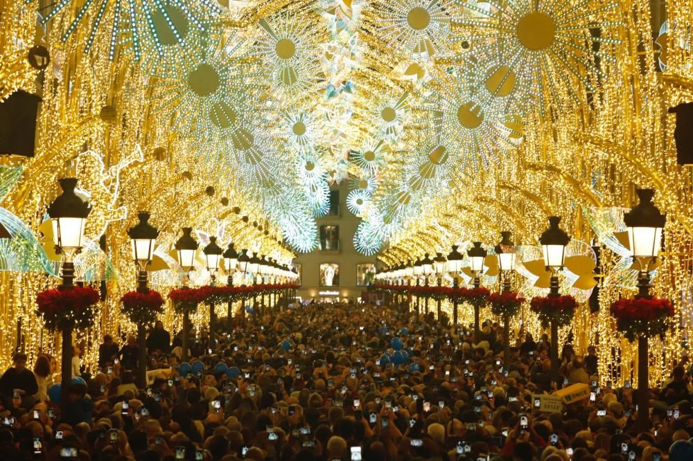 Encendido de las luces de Navidad de Larios en Málaga