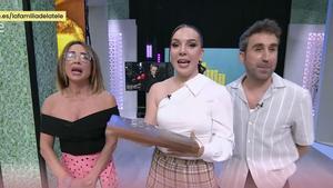 María Patiño, Inés Hernand y Aitor Albizua en La familia de la tele