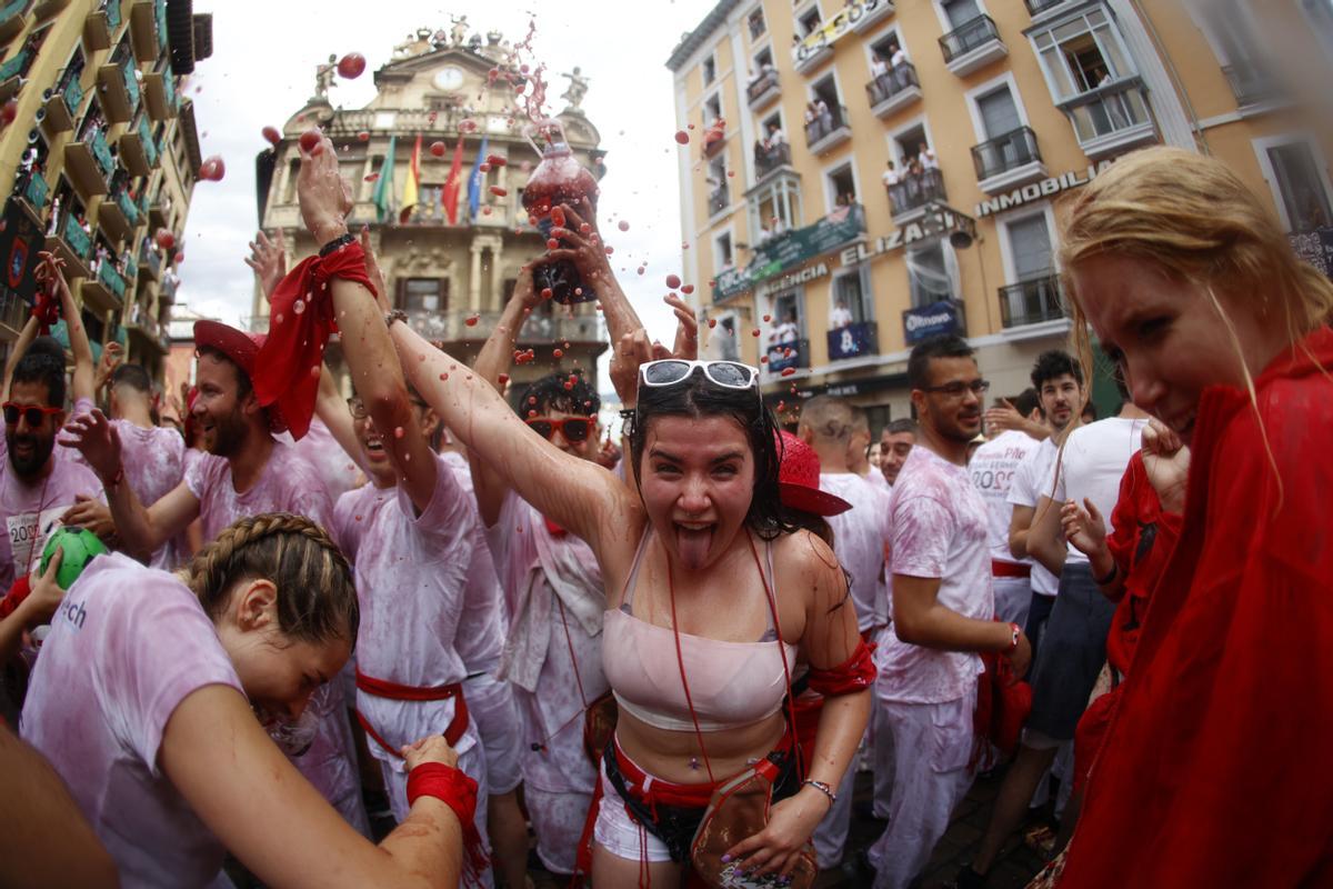 Chupinazo de los Sanfermines 2022.