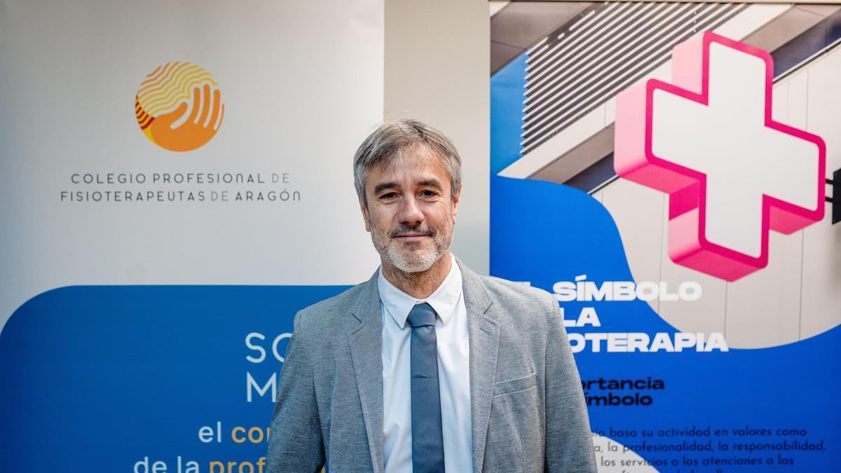 Aitor Garay Sánchez, decano del Colegio Profesional de Fisioterapeutas de Aragón.